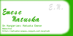 emese matuska business card